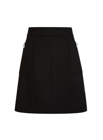 Dorothy Perkins Black Button Pocket Mini Skirt
