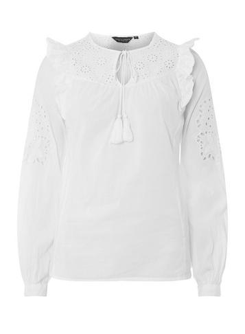 Dorothy Perkins White Broderie Frill Top