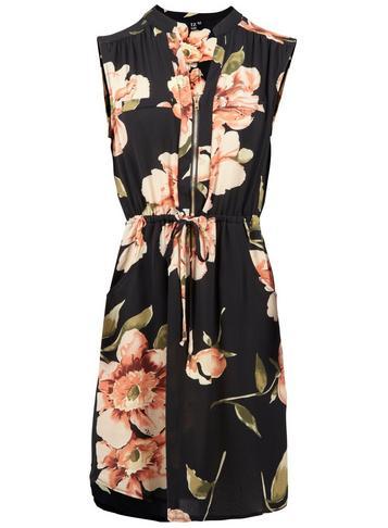 Dorothy Perkins *izabel London Black Floral Tunic Dress