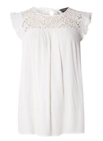 Dorothy Perkins *tall Ivory Lace Yoke Top
