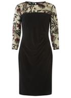 Dorothy Perkins *billie & Blossom Black Embroider Mesh Bodycon Dress