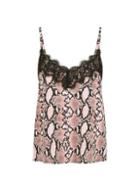 Girls On Film *girls On Film Brown Snake Print Lace Camisole Top