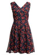 *tenki Navy Floral Print Skater Dress