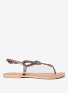 Dorothy Perkins Leather Pewter 'fallon' Sandals
