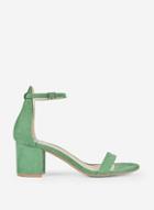 Dorothy Perkins Wide Fit Green 'sinner' Heeled Sandals