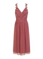 Dorothy Perkins *little Mistress Pink Sweetheart Midi Skater Dress