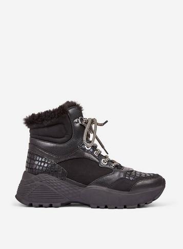 Dorothy Perkins Black Illena Hiker Trainers