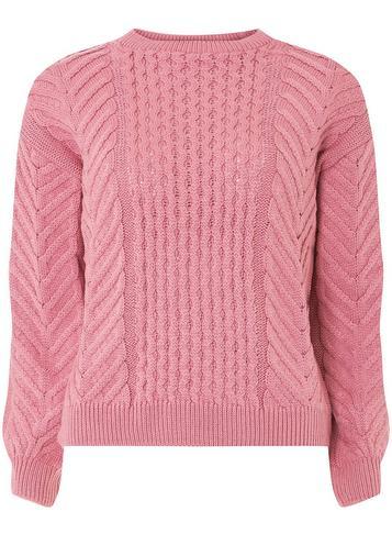 Dorothy Perkins Pink Colour Pop Cable Jumper