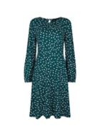 Dorothy Perkins Green Ditsy Print Fit And Flare Dress