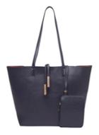 Dorothy Perkins Navy And Berry Reversible Shopper Bag