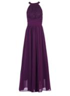 *jolie Moi Purple Lace Maxi Dress