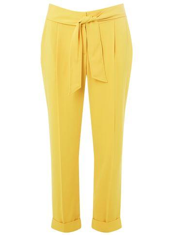 Dorothy Perkins Ochre Tie Tapered Trousers