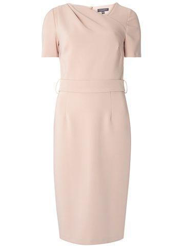 Dorothy Perkins *tall Blush Asymmetric Pencil Dress