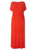 Dorothy Perkins Dp Curve Red Jersey Cold Shoulder Maxi Dress