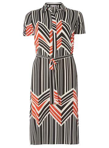 Dorothy Perkins Petite Red Stripe Shirtdress