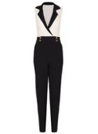 Dorothy Perkins *quiz Cream Button Jumpsuit