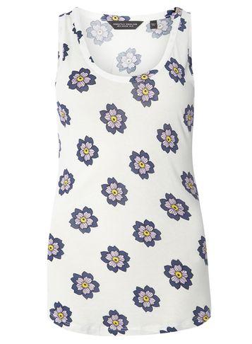 Dorothy Perkins Lilac And Ivory Geometric Floral Viscose Vest