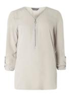 Dorothy Perkins *tall Silver Long Sleeve Top