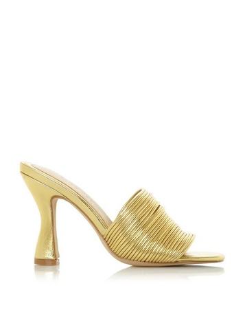 *head Over Heels By Dune Gold 'mae' High Heel Sandals
