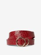 Dorothy Perkins Red Curve Red Double Circle Belt