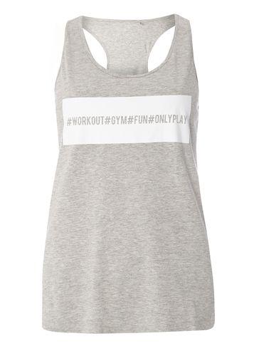 Dorothy Perkins *only Play Light Grey Daya Loose Tank Top