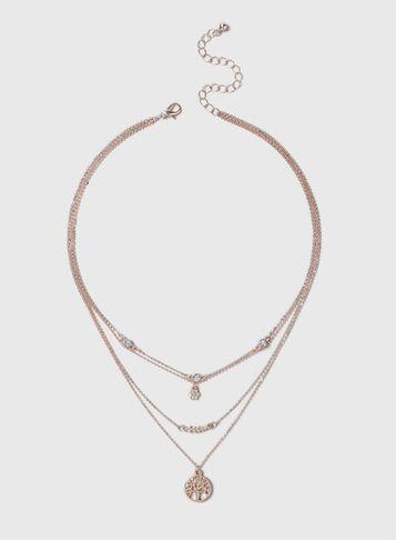 Dorothy Perkins Leaf Rhinestone Choker Necklace