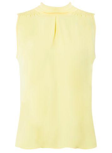 Dorothy Perkins Petite Lemon High-neck Sleeveless Top
