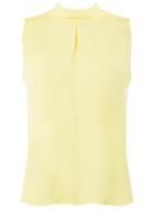 Dorothy Perkins Petite Lemon High-neck Sleeveless Top