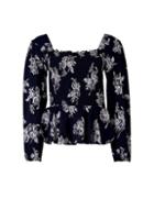 Dorothy Perkins Navy Silhouette Square Neck Top