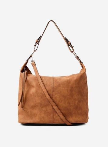 Dorothy Perkins Tan Buckle Handle Hobo Bag