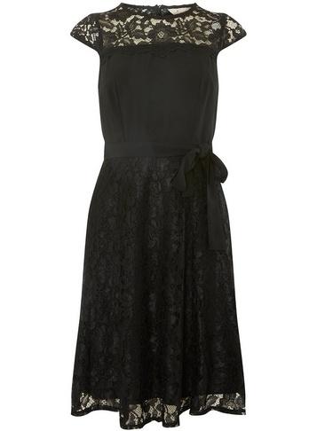 *billie & Blossom Black Lace Skater Dress