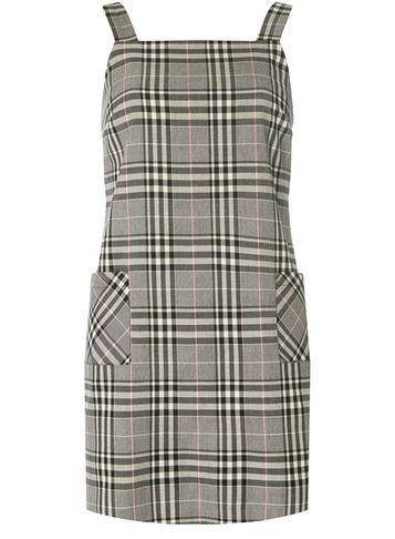 Dorothy Perkins Petite Black Checked Pinafore Dress