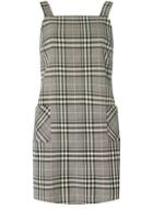 Dorothy Perkins Petite Black Checked Pinafore Dress