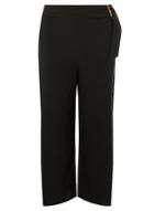 Dorothy Perkins Black Horn Cropped Wide Leg Trousers