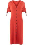 Dorothy Perkins Orange Sleeve-tied Midi Dress