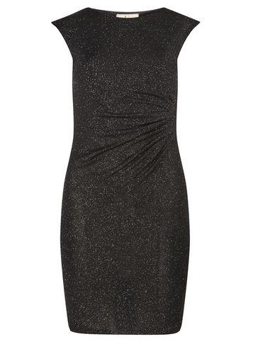 Dorothy Perkins *billie & Blossom Petite Grey Pleat Glitter Bodycon Dress