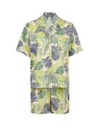 Dorothy Perkins *tall Green Tropical Print Short Pyjama Set
