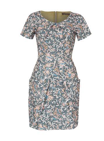 Dorothy Perkins *tenki Green Floral Bodycon Dress