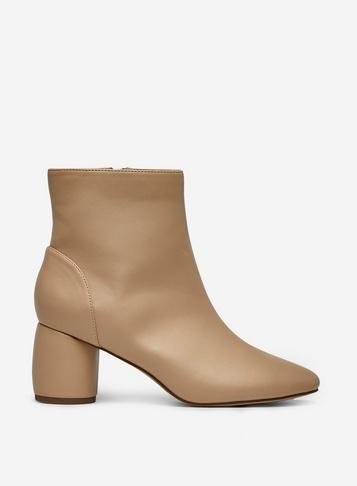 Dorothy Perkins Cream Addie Heeled Ankle Boots