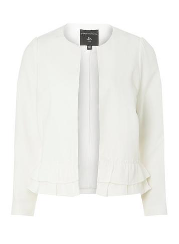 Dorothy Perkins Ivory Frill Hem Jacket