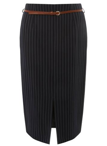 Dorothy Perkins Blue Double Striped Pencil Skirt