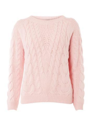 Dorothy Perkins Pink Cable Jumper