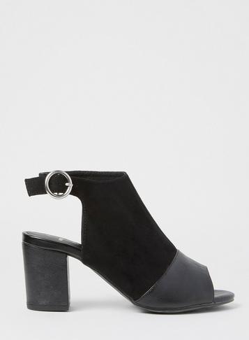 Dorothy Perkins Wide Fit Black Steffy Sandals