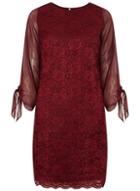 Dorothy Perkins *billie & Blossom Mulberry 3/4 Sleeve Glitter Shift Dress