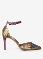 Dorothy Perkins Multi Coloured Pu Demi Snake Print Court Shoes