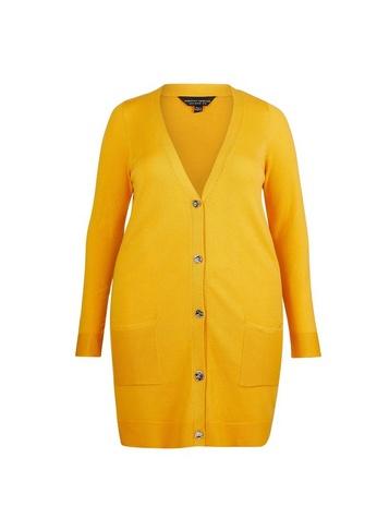 Dorothy Perkins *dp Curve Yellow Button Cardigan