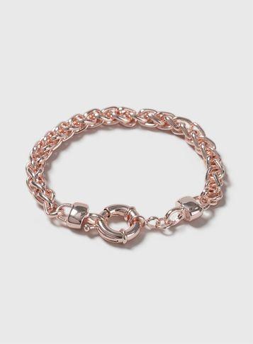 Dorothy Perkins Rose Gold Linked Bracelet