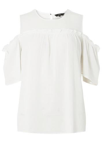 Dorothy Perkins *vero Moda White Cold Shoulder Blouse