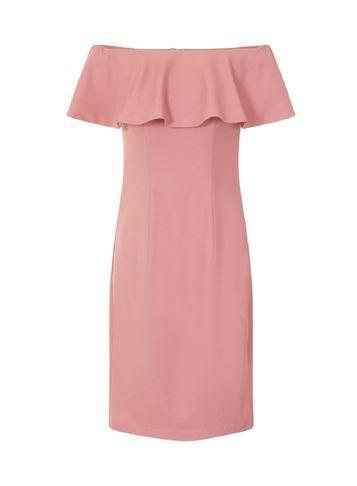 Dorothy Perkins *chi Chi London Pink Bandeau Ruffle Midi Dress