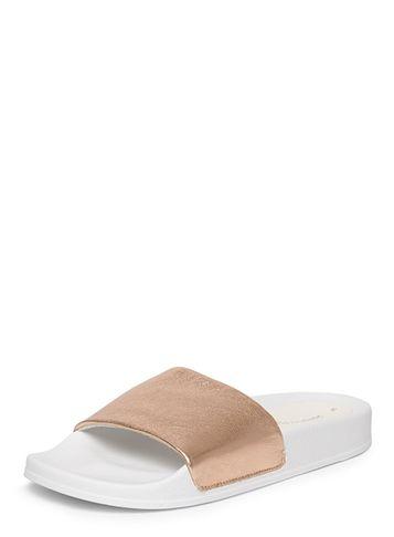 Dorothy Perkins Rose Gold 'faro' Metallic Slider Sandals